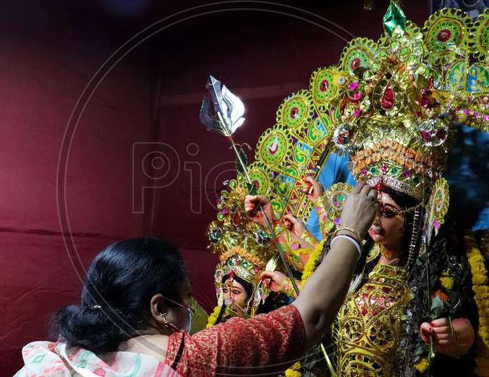 Goddess Durga on the last day of Durga Puja - Dashami