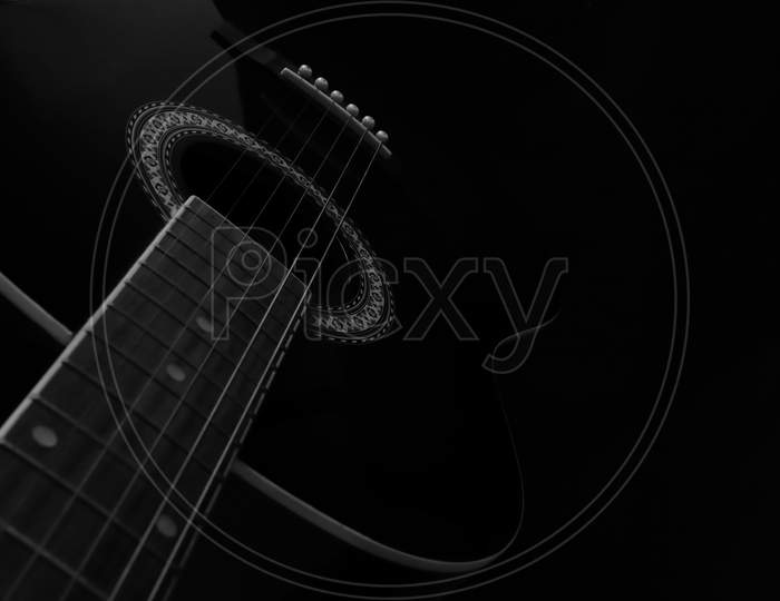 Guitar on a dark background