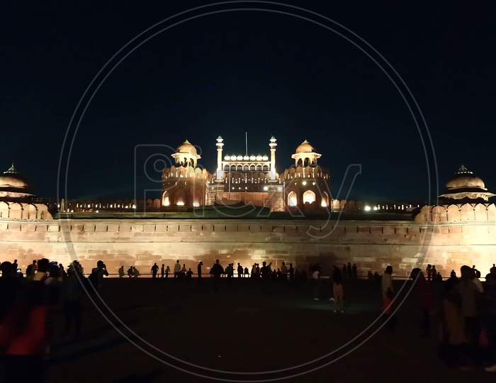 Lal Qila night view