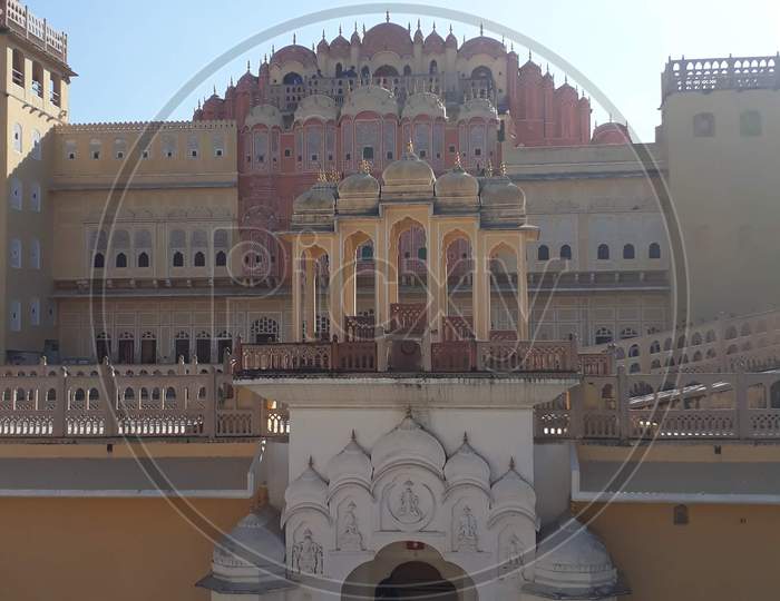 Inside view of Hawa Mahal Jaipur Rajasthan