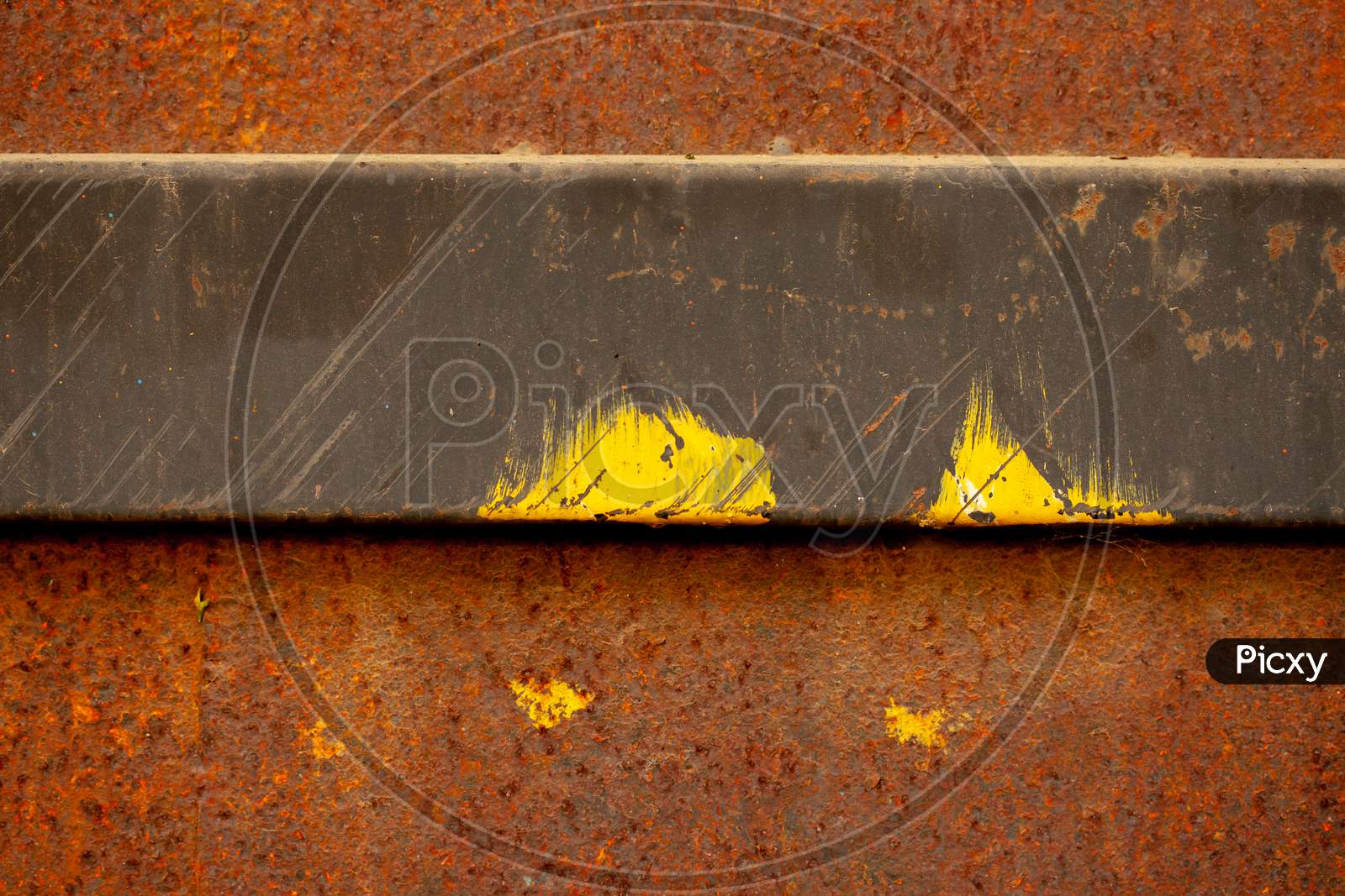 Rusted Metal Gate Closeup