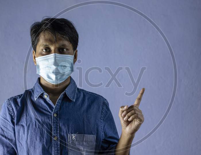 Indian Man Wearing Nose Mask