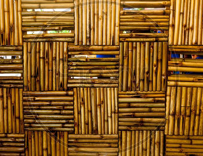 Bamboo Wall With Interesting Patterns