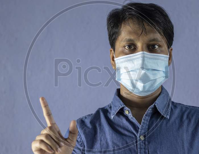 Indian Man Wearing Nose Mask