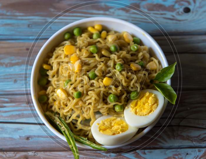 A bowl of ready to eat instant noodles