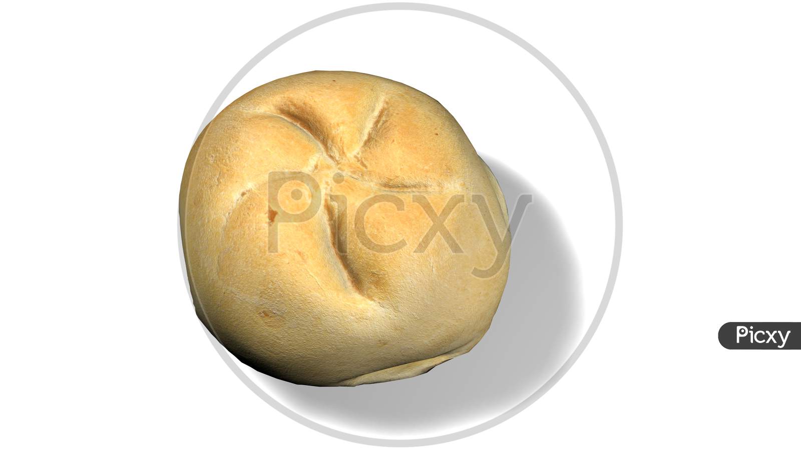 Homemade Bread Isolated On A White Background.