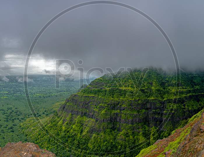 Bhadrakali, pavagadh during monsoon