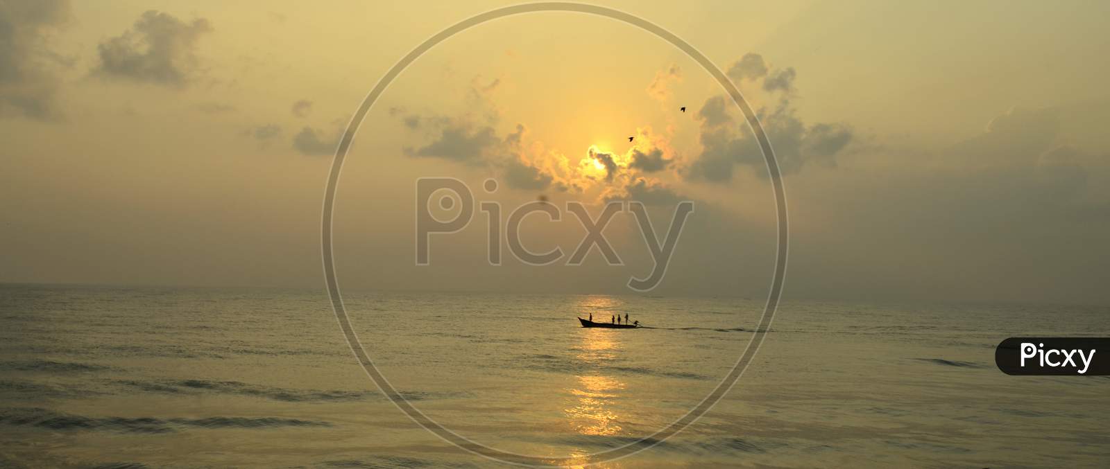 Sunrise at Pondicherry Beach