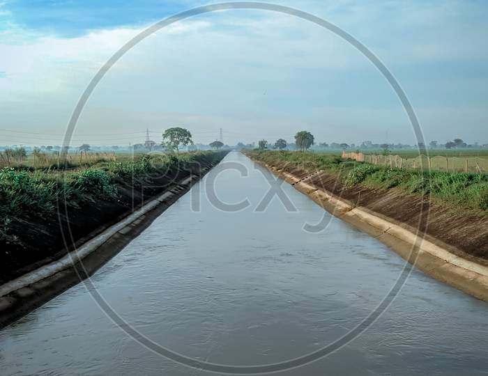 Canal of village