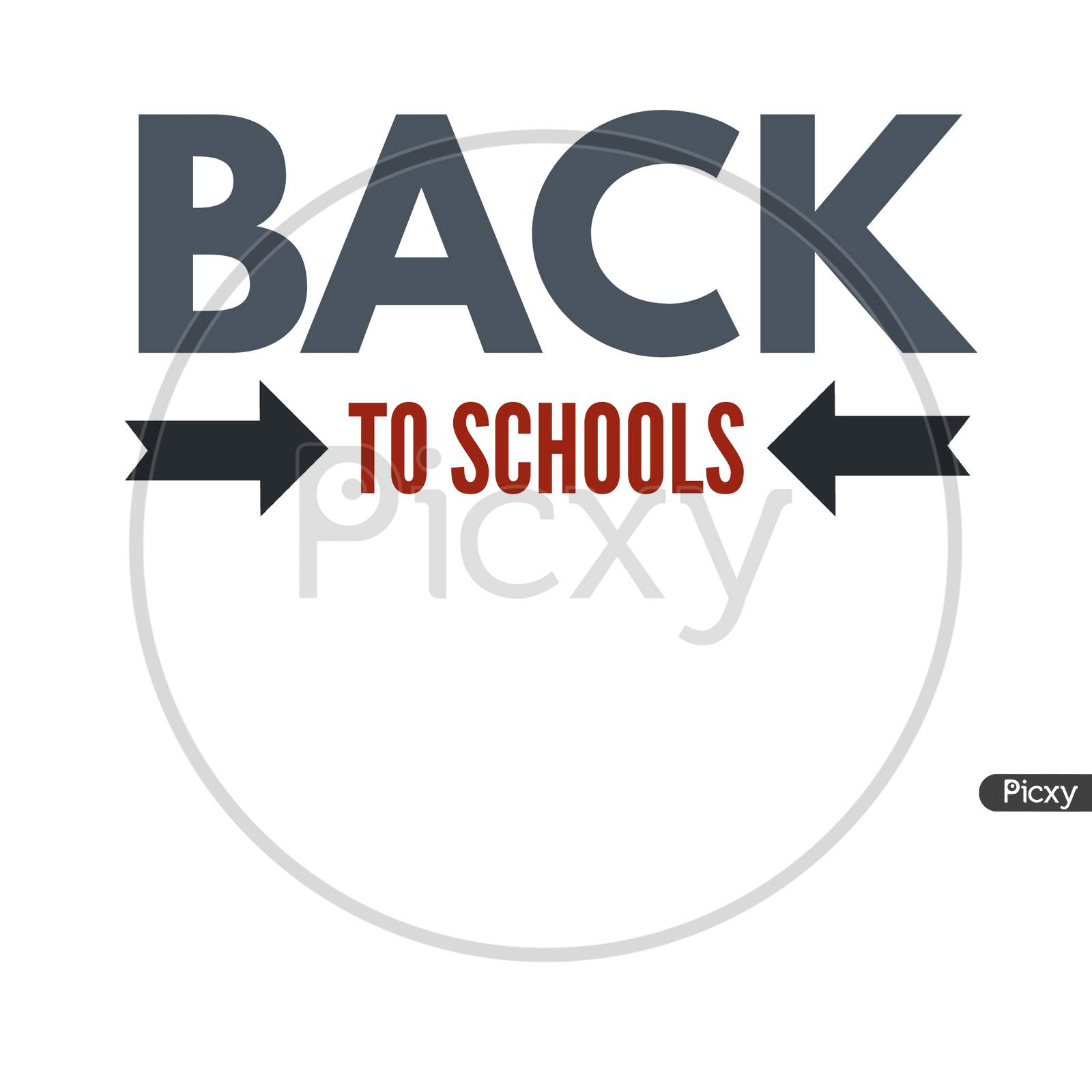 Image With A Text "Back To School" On White Background.