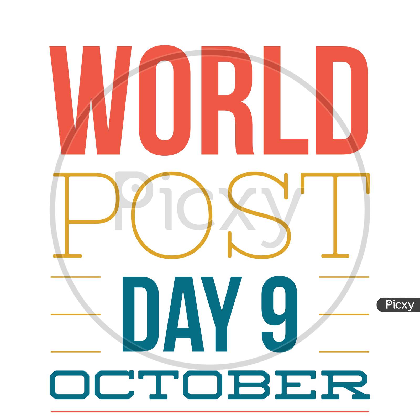 Image With Text "World Post Day 9 October"