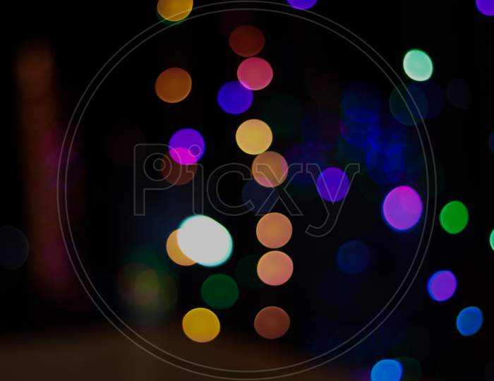 Background Night Light Blur Bokeh,Defocused