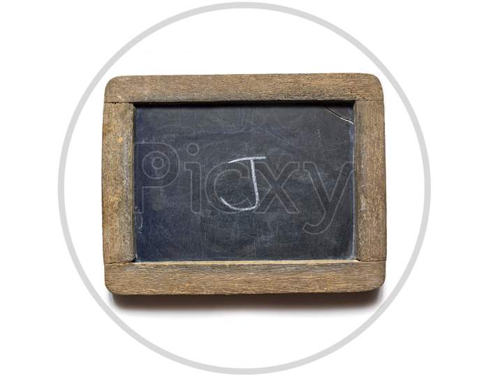 Wooden Slate With English Letter J