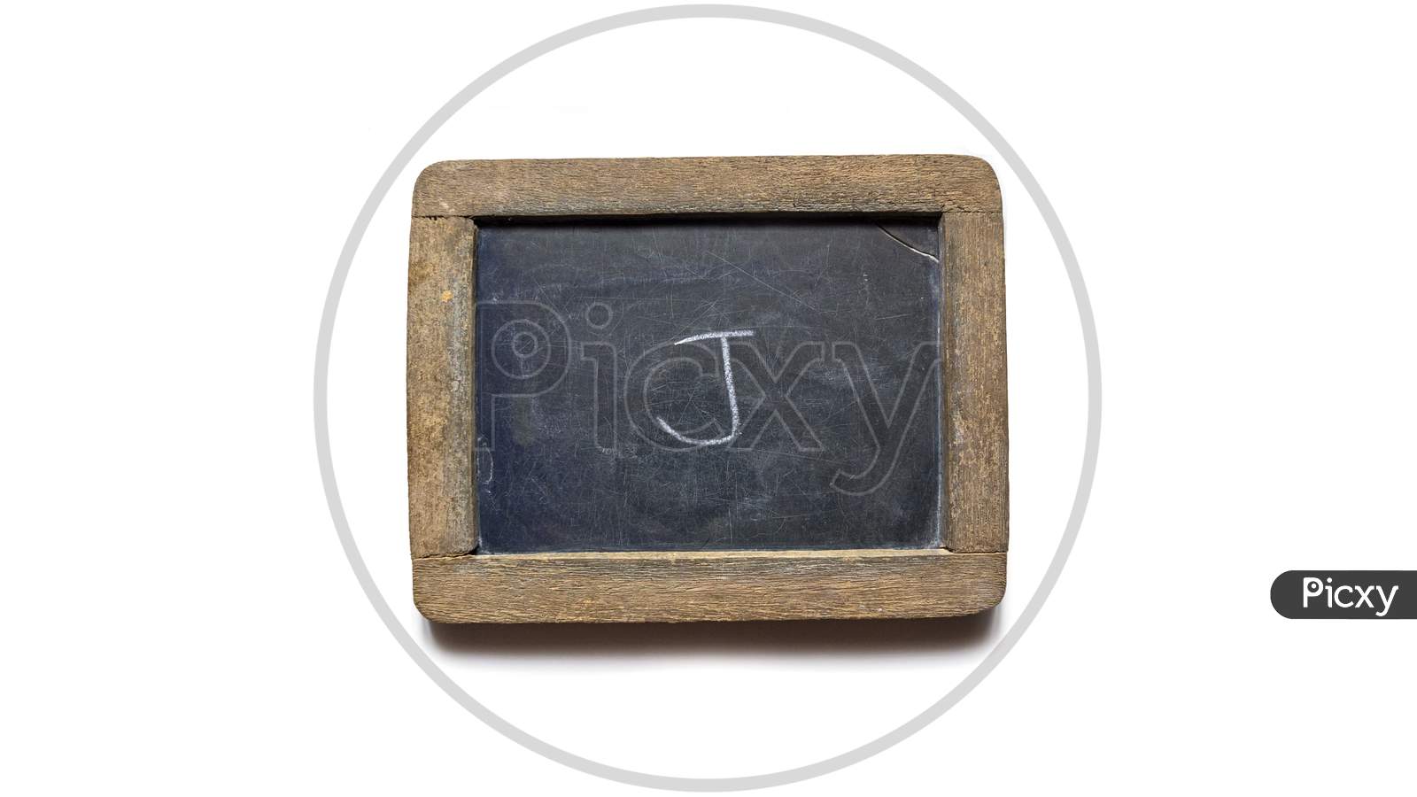 Wooden Slate With English Letter J