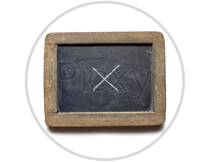 Wooden Slate With English Letter X