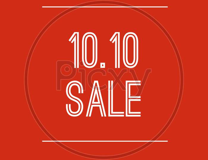 Image With A Text"10.10 Sale"