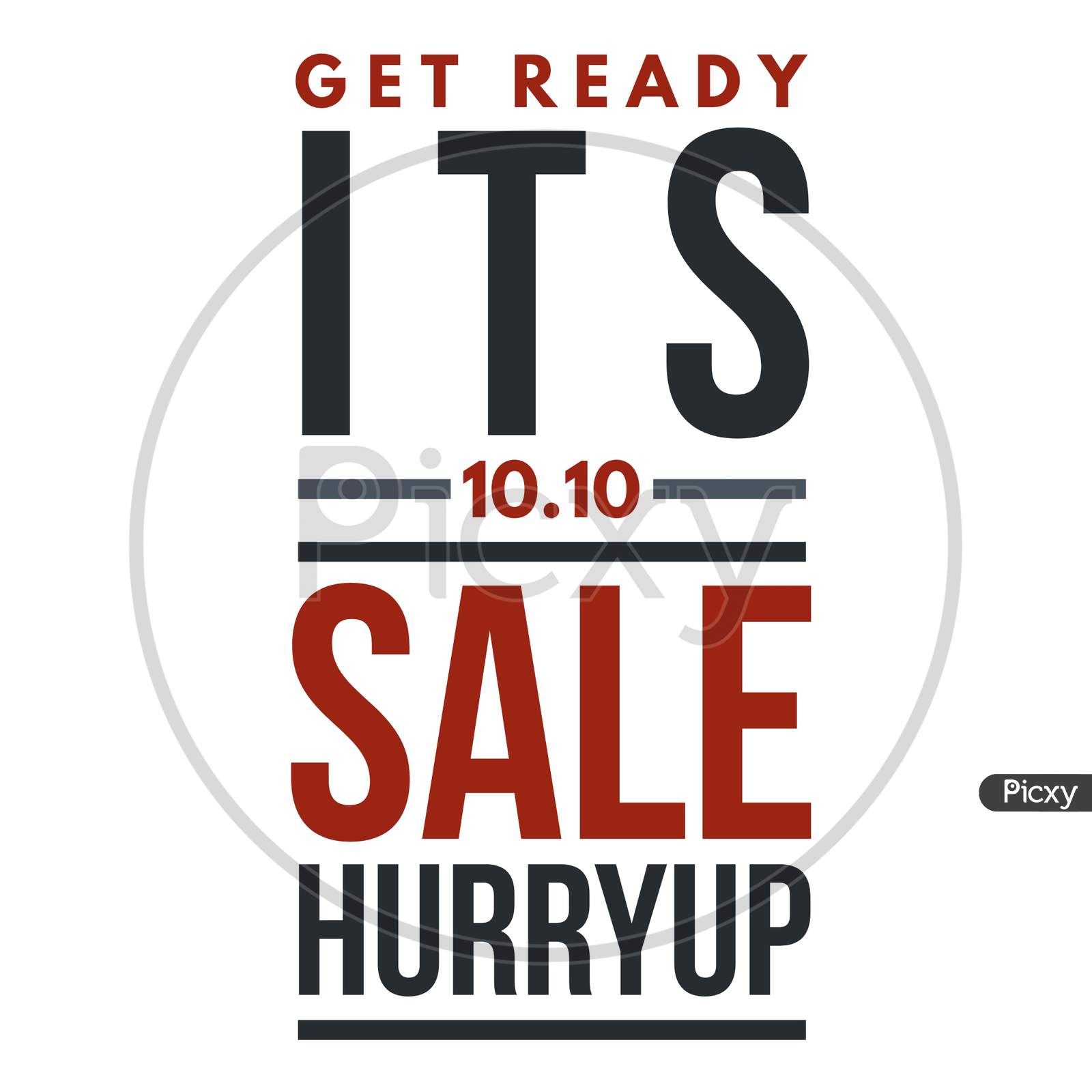 Image With A Text "Get Ready Its 10.10 Sale Hurry Up"