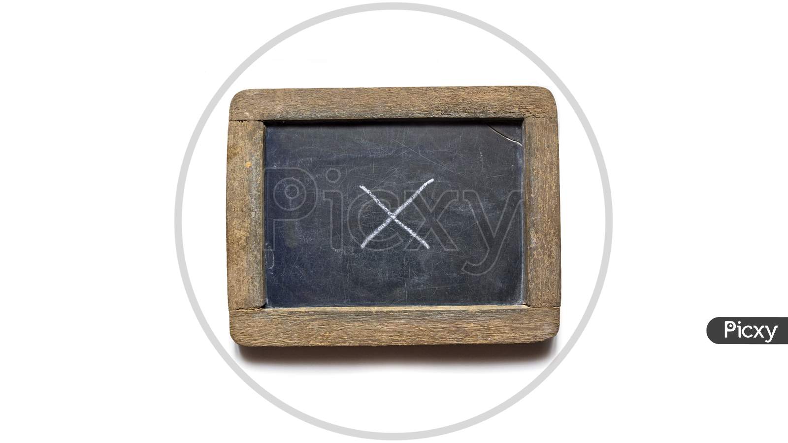 Wooden Slate With English Letter X