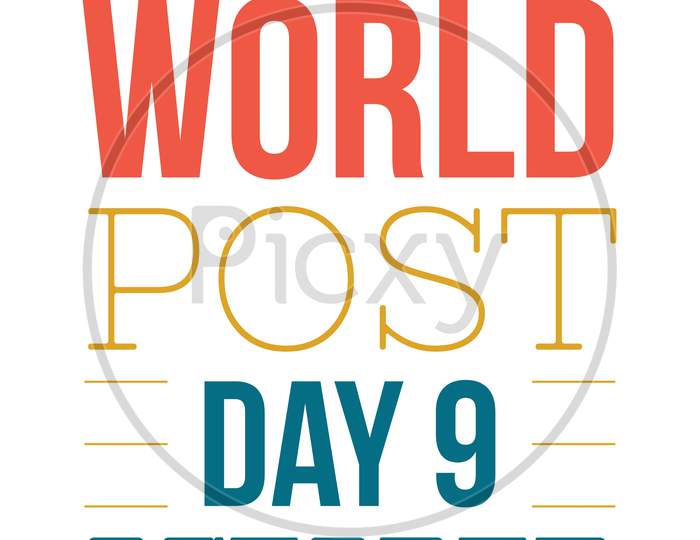 Image With Text "World Post Day 9 October"