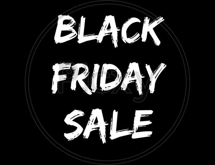Image With A Text "Black Friday Sale" On Black Background.