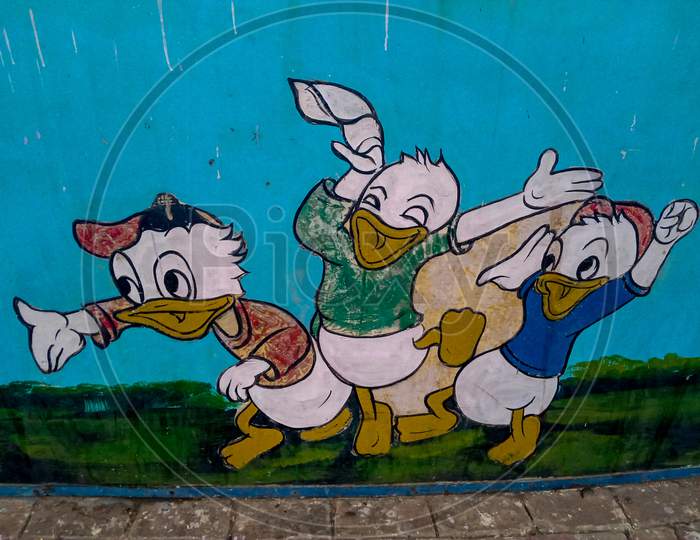 Three Cute Donald Ducks.