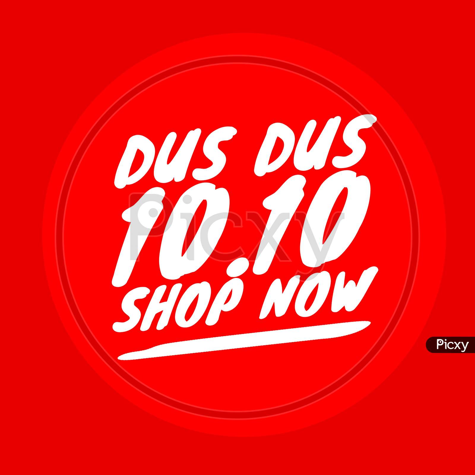 Image With A Text "Dus Dus 10.10 Shop Now"