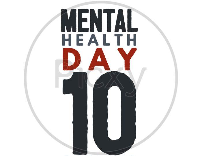 Image With Text "World Mental Health Day 10 October"