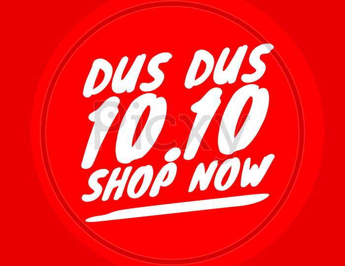 Image With A Text "Dus Dus 10.10 Shop Now"