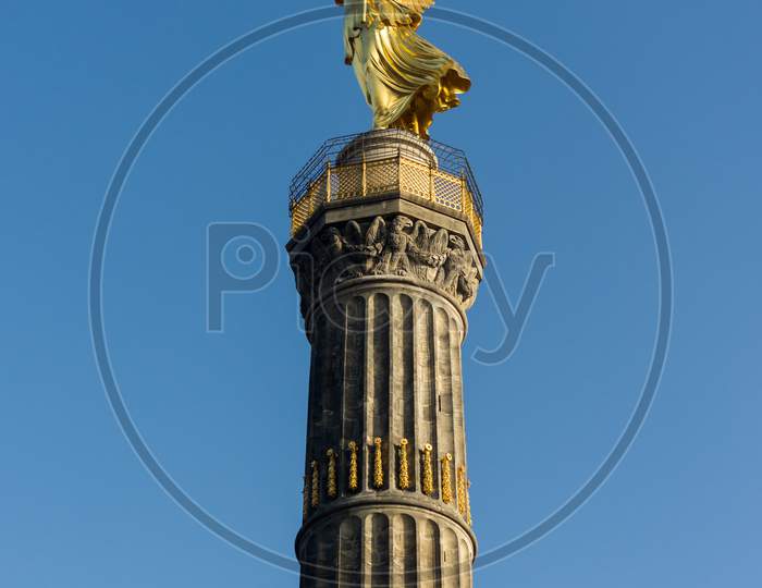 The Victory Column (Siegessäule) Statue In Berlin, Germany