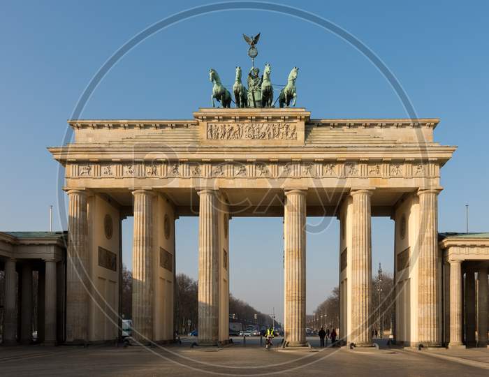 Iconic Brandenburg Gate, Symbol Of Berlin And Germany