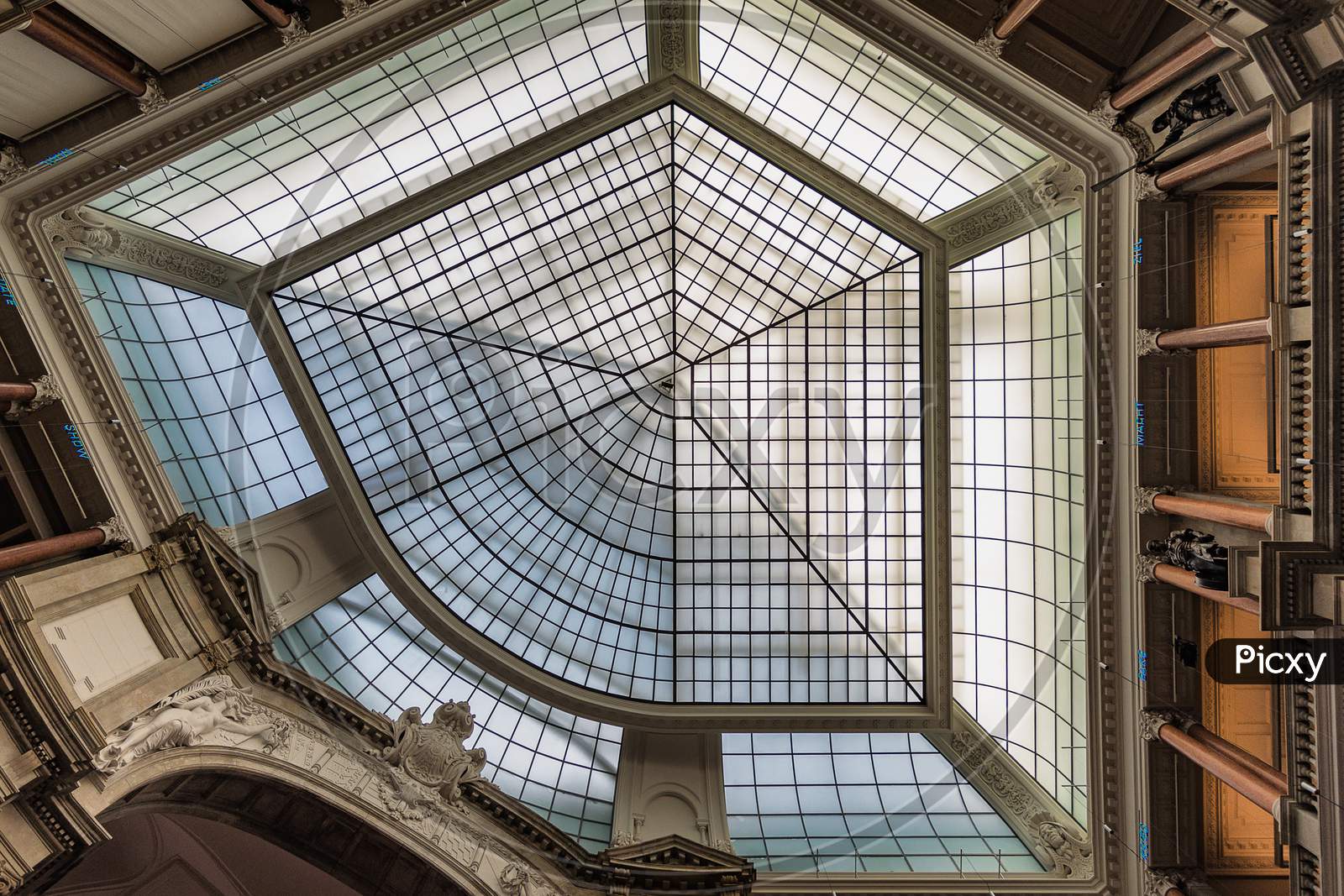 Glass Ceiling Of The Museum For Communication In Berlin, Germany