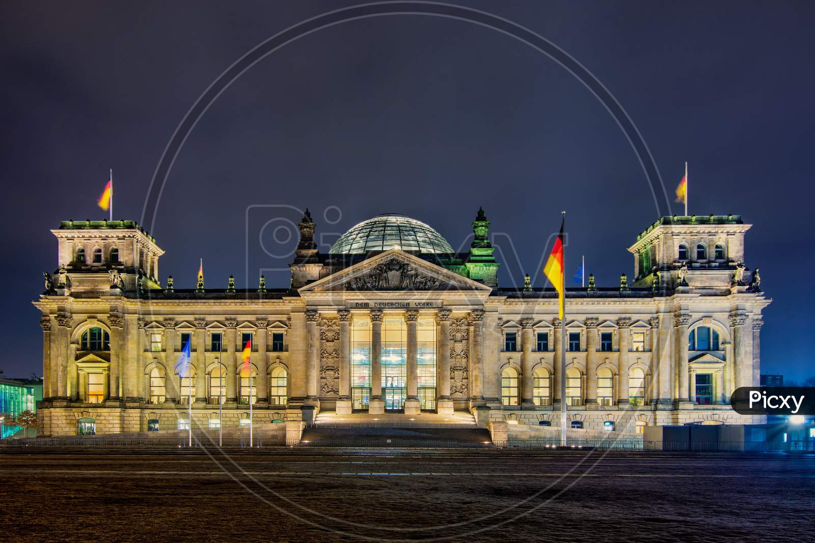Reichstag Building (Deutscher Bundestag) Parliament Of Germany In Berlin