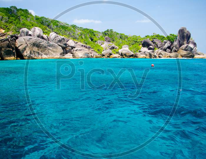 Beautiful Blue Sea From South Thailand, Asia