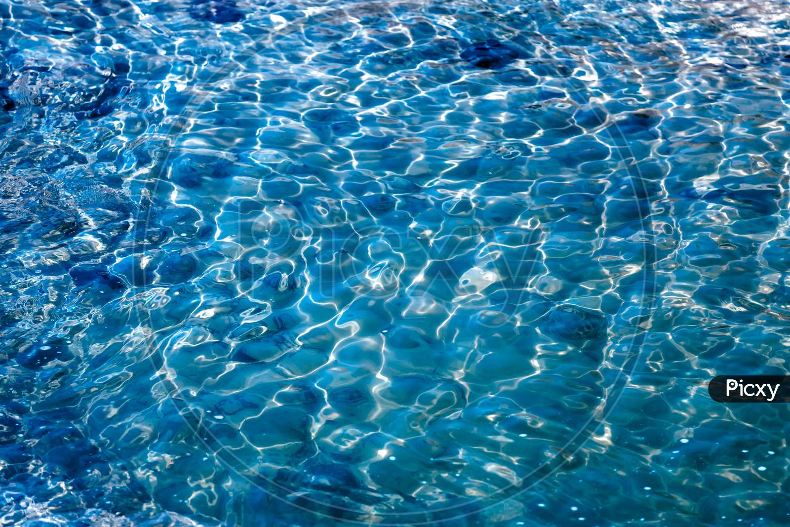 Abstract Closeup Of An Blue Water Patterns