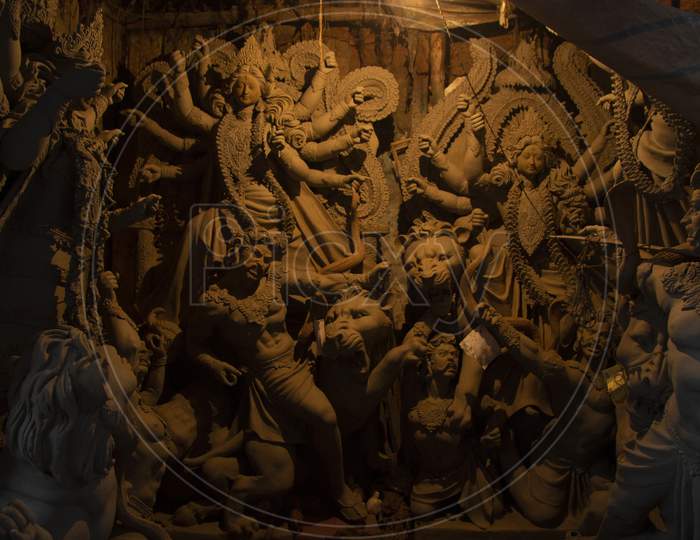 Making of Durga idols