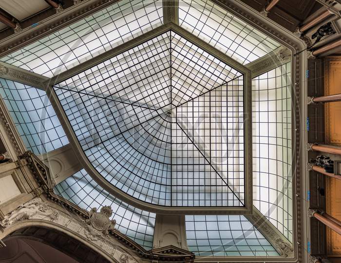 Glass Ceiling Of The Museum For Communication In Berlin, Germany