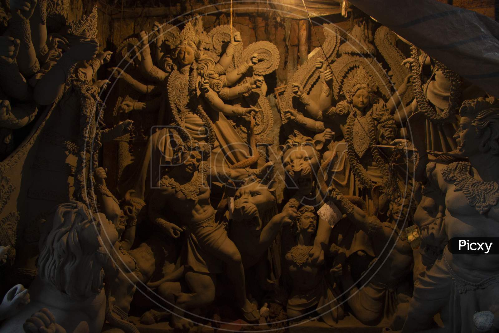 Making of Durga idols