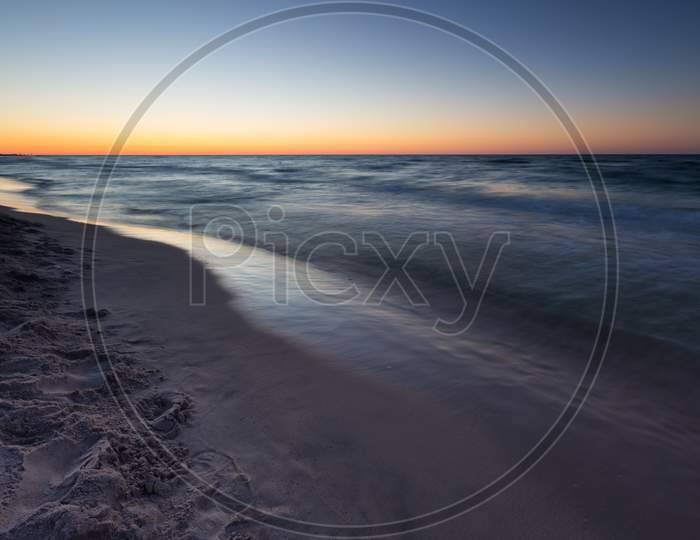 Baltic Sea Shore After Sunset