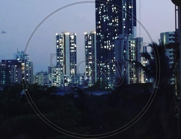 Night city view