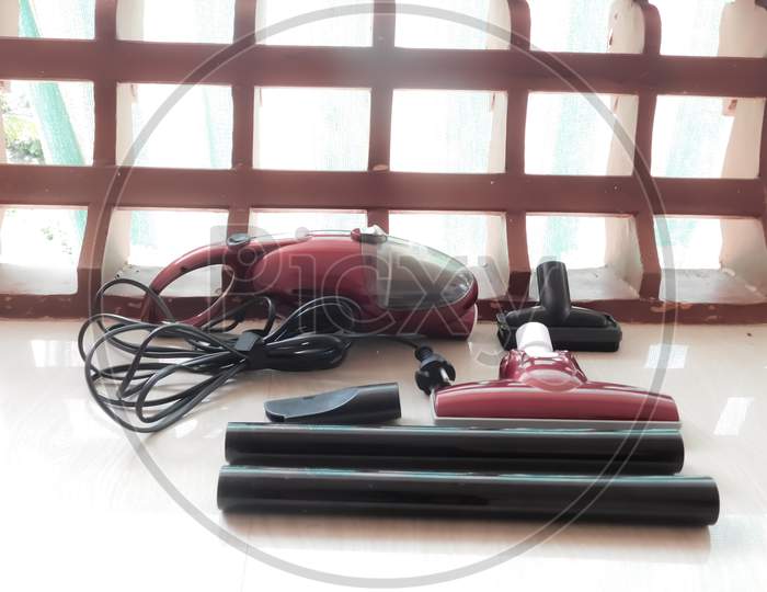 Closeup Of Vacuum Cleaner Items Isolated On A Surface