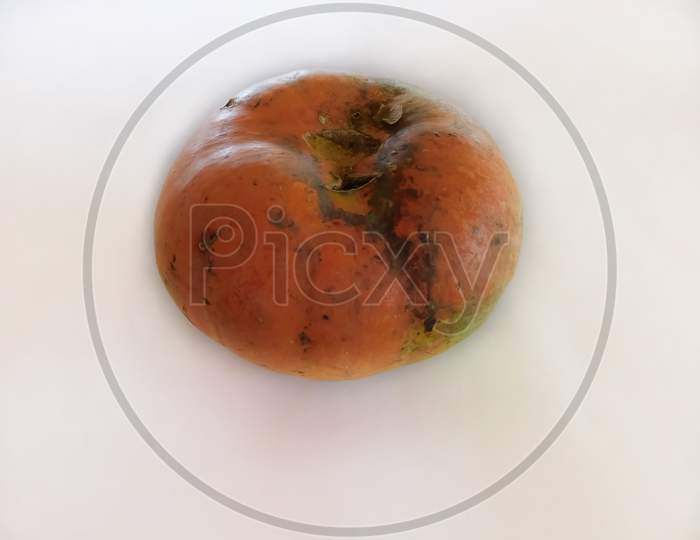 Closeup Of A Vegetable (Pumpkin) Isolated On White Background