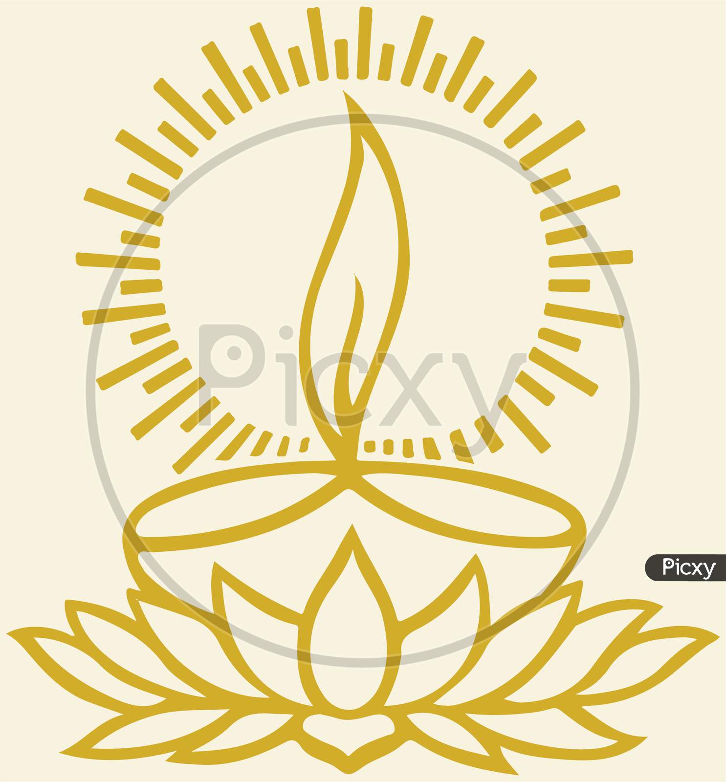 Hand sketch Diwali lamp stock vector. Illustration of indian - 78640188