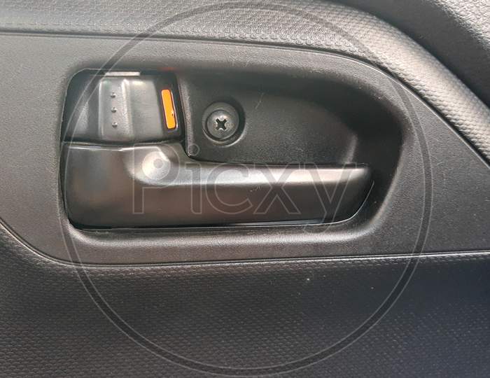 Inside Old Grey Door Car Opener And Unlock Handle Car Door
