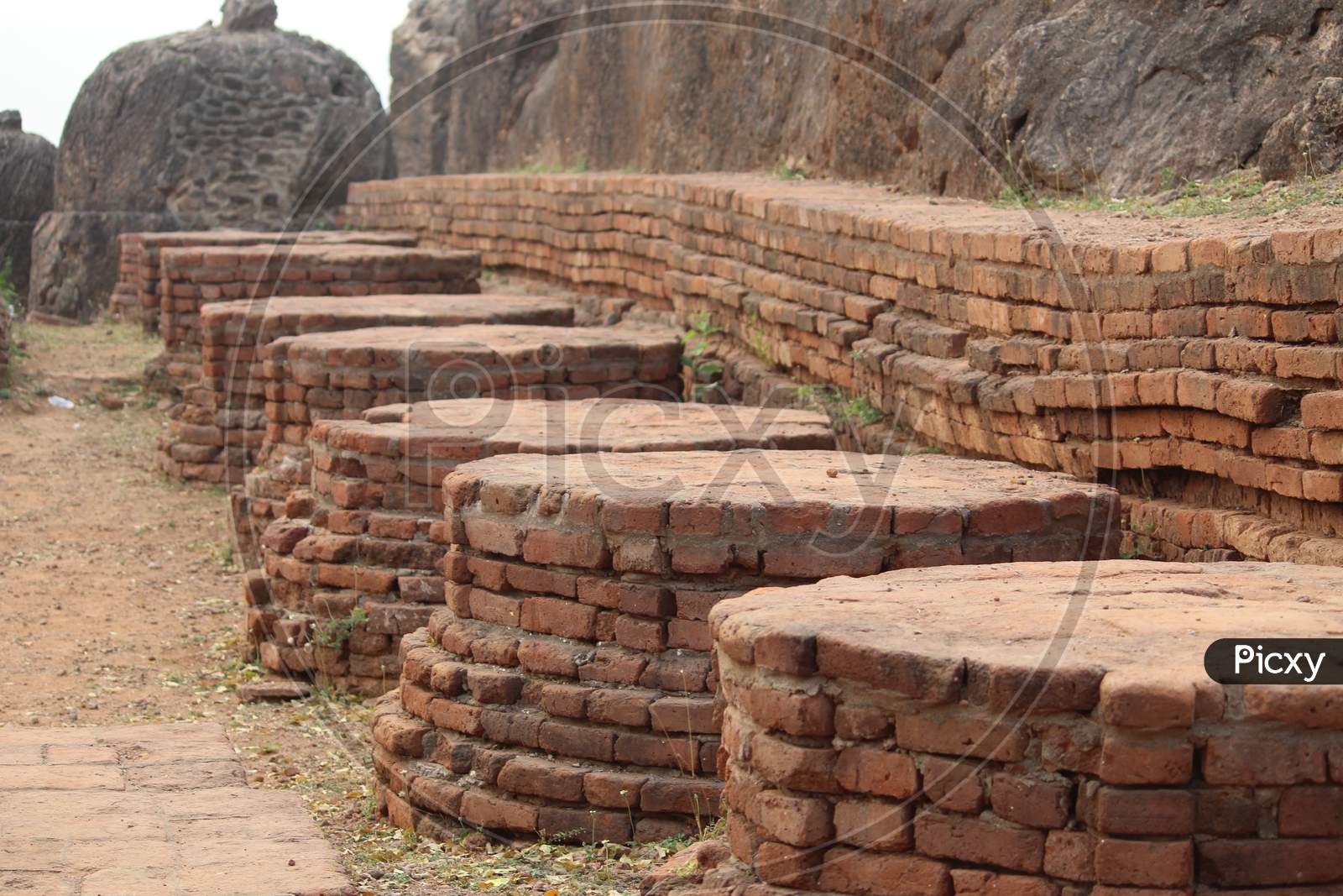 Ruins of Buddhist temple located at Andhra Pradesh
