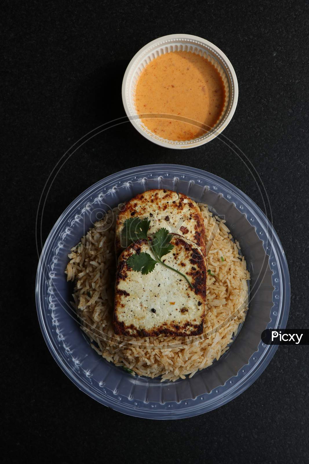 Fried Rice with Grilled Paneer & Dip