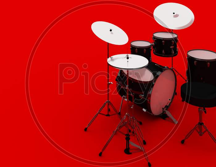 Drum Set And Music Instruments