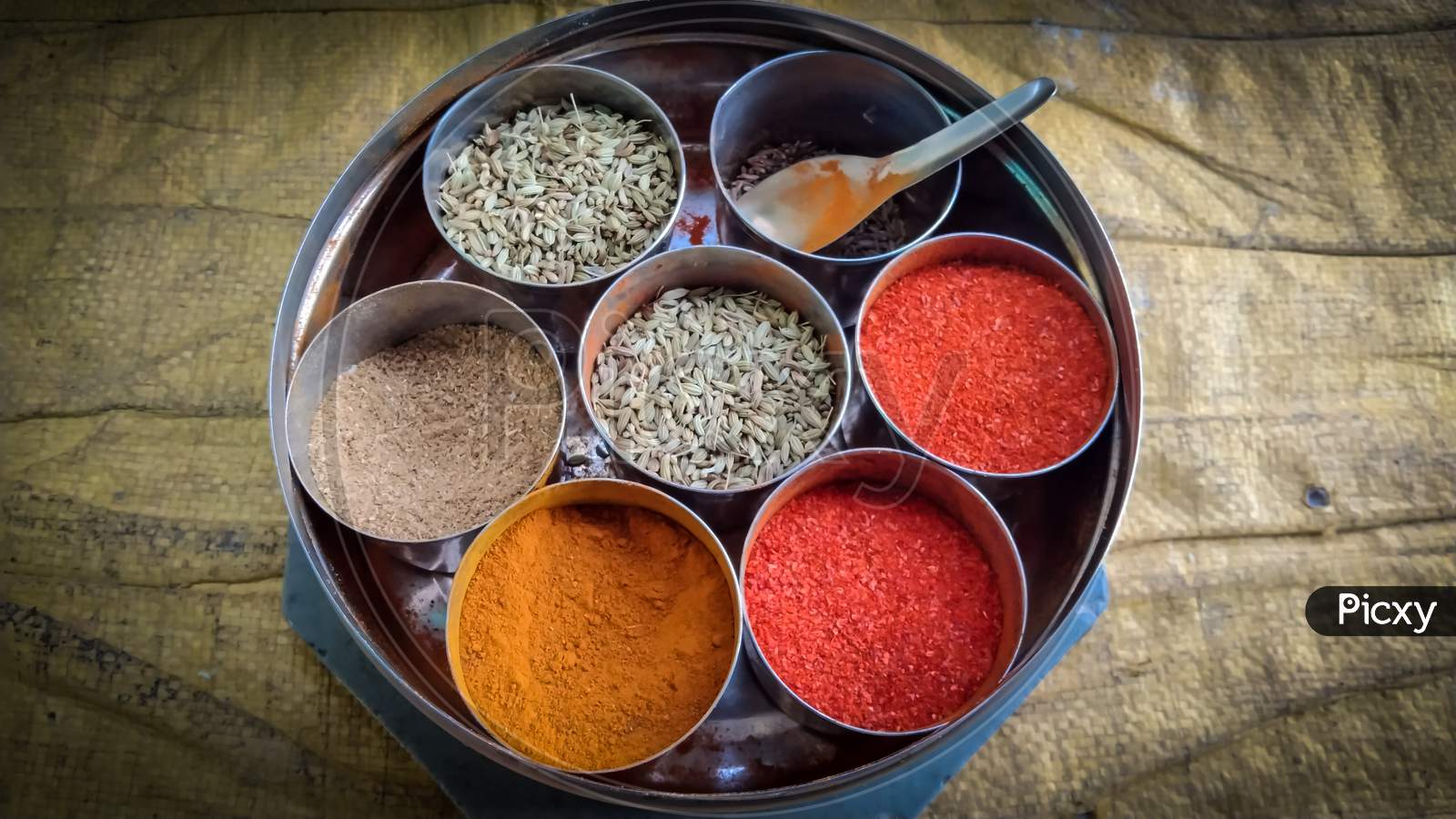 Indian spice box photo