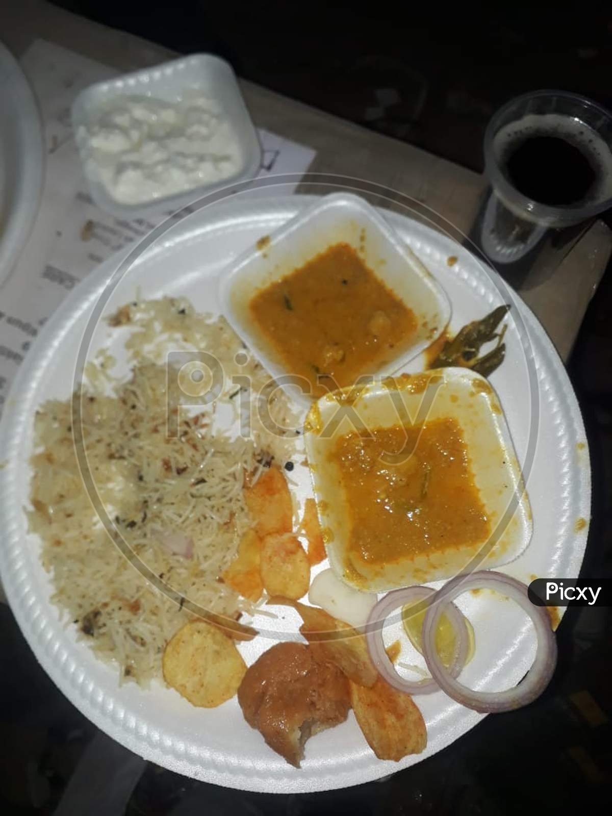 Indian tasty food in plate