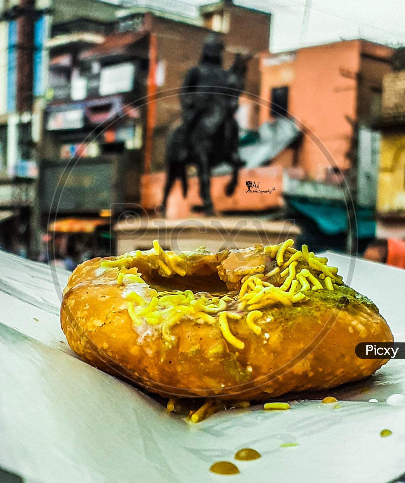 Indian food kachori stock photo