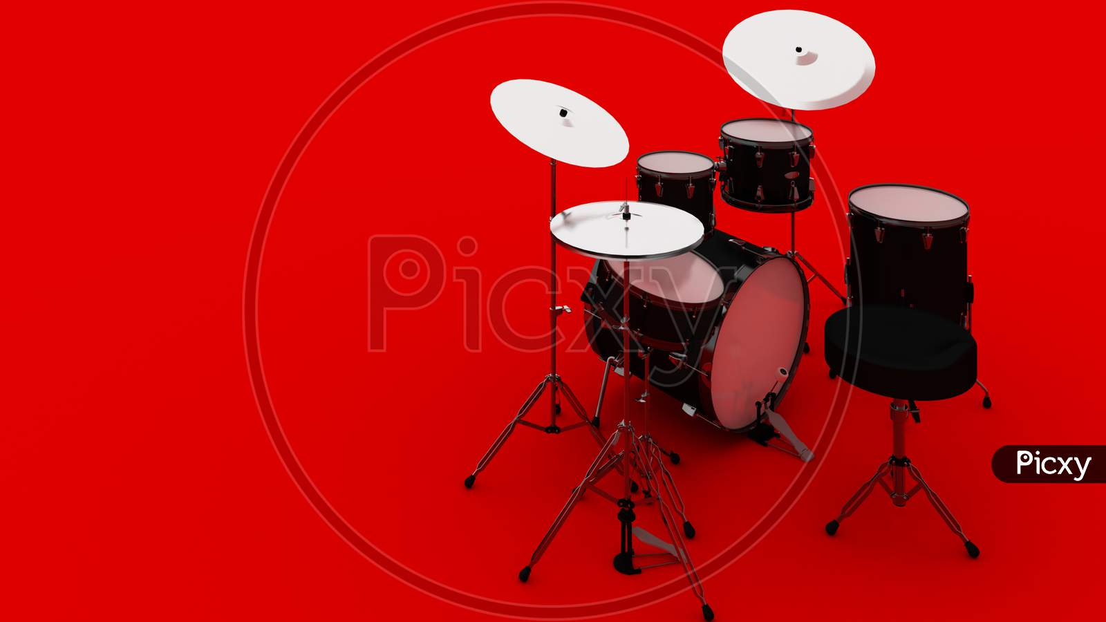 Drum Set And Music Instruments